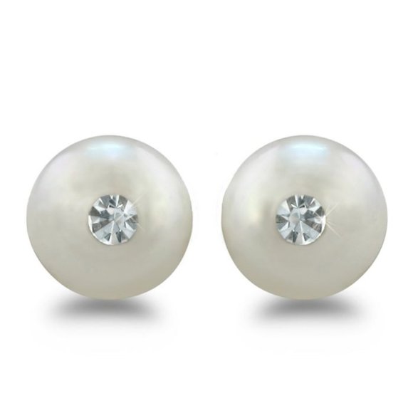 Sarovski Crystal Elements Pearl Earrings - Picture 3 of 7